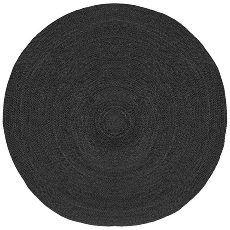 

Alfombra Jute redonda negra XL 150x150 cm - Negro - Label51