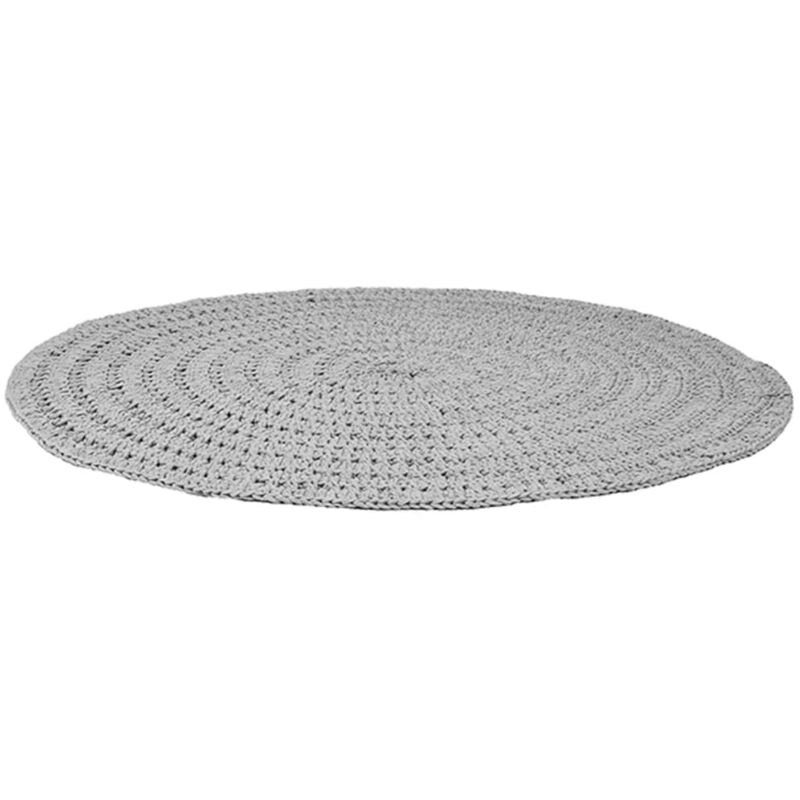 

Alfombra redonda de punto de algodón gris 150 cm - Gris - Label51
