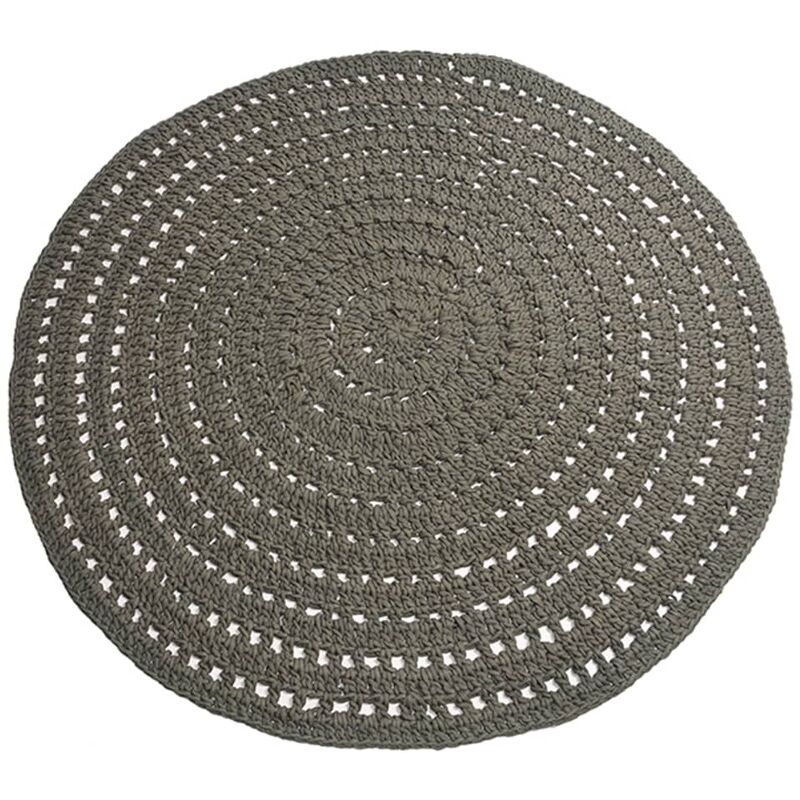 

Alfombra redonda de punto de algodón verde militar 150 cm - Verde - Label51