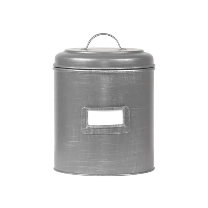 

LABEL51 Bote de almacenaje M gris envejecido 14x14x20 cm - Gris