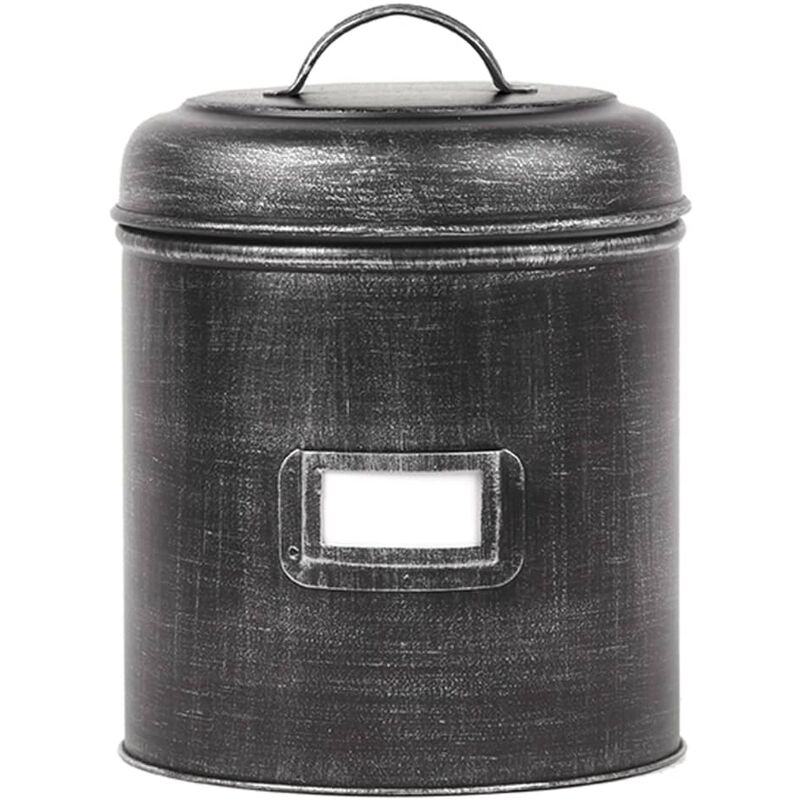 

Bote de almacenaje XL negro envejecido 20x20x25 cm - Azul - Label51