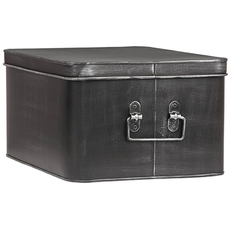 

Caja de almacenaje Media negro envejecido XL 35x27x18 cm - Naranja - Label51