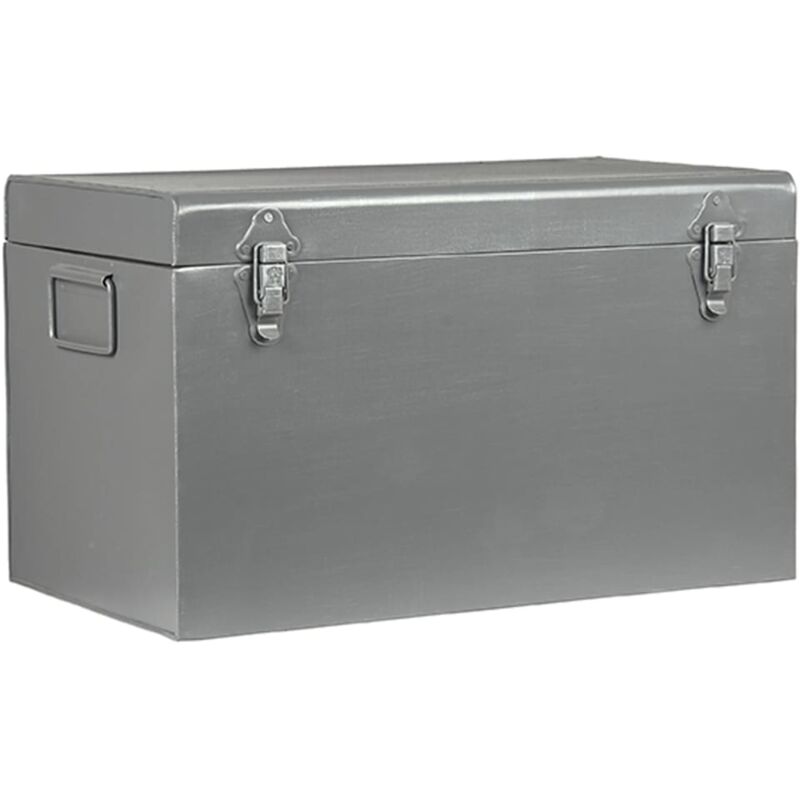 

LABEL51 Caja de almacenaje Vintage gris envejecido M 40x20x25 cm - Crema