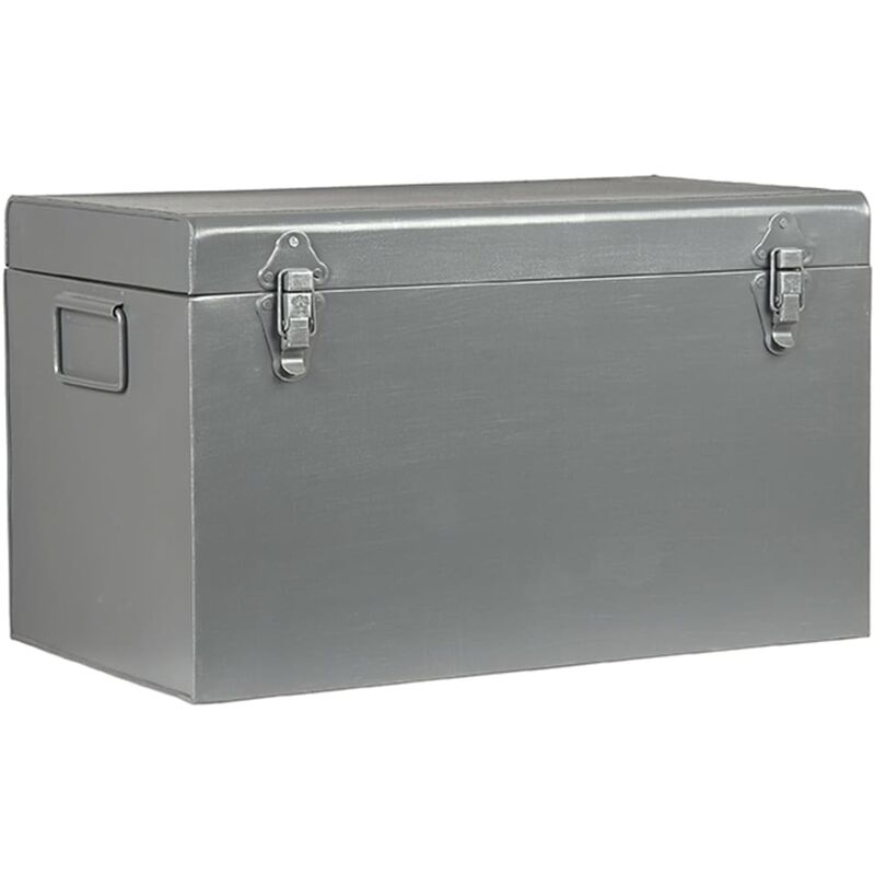 

LABEL51 Caja de almacenaje Vintage gris envejecido XL 60x40x35 cm - Antracita