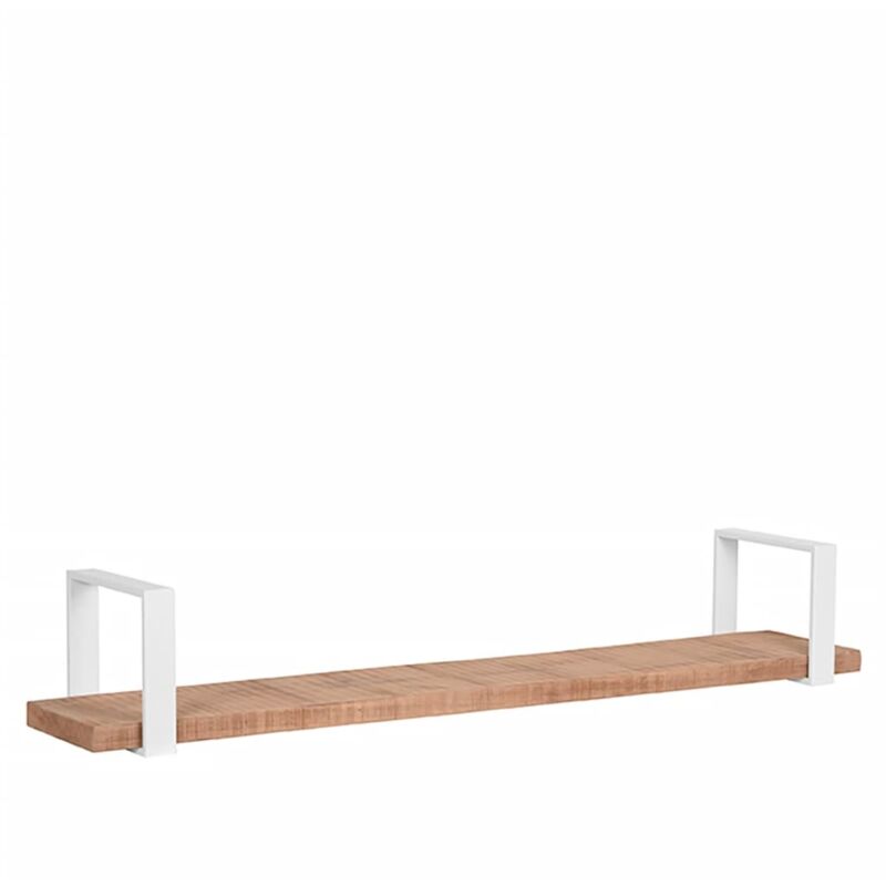 

LABEL51 Estante de pared Slam madera/blanco XXL 120x23x20 cm - Blanco