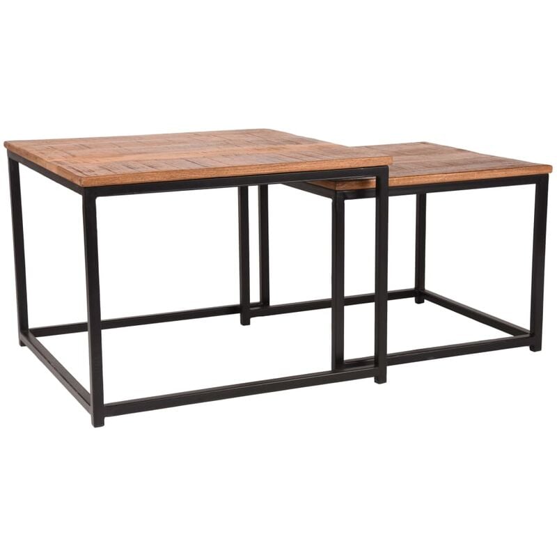 

Juego de mesas de centro 2 piezas Couple madera/negro - Negro - Label51