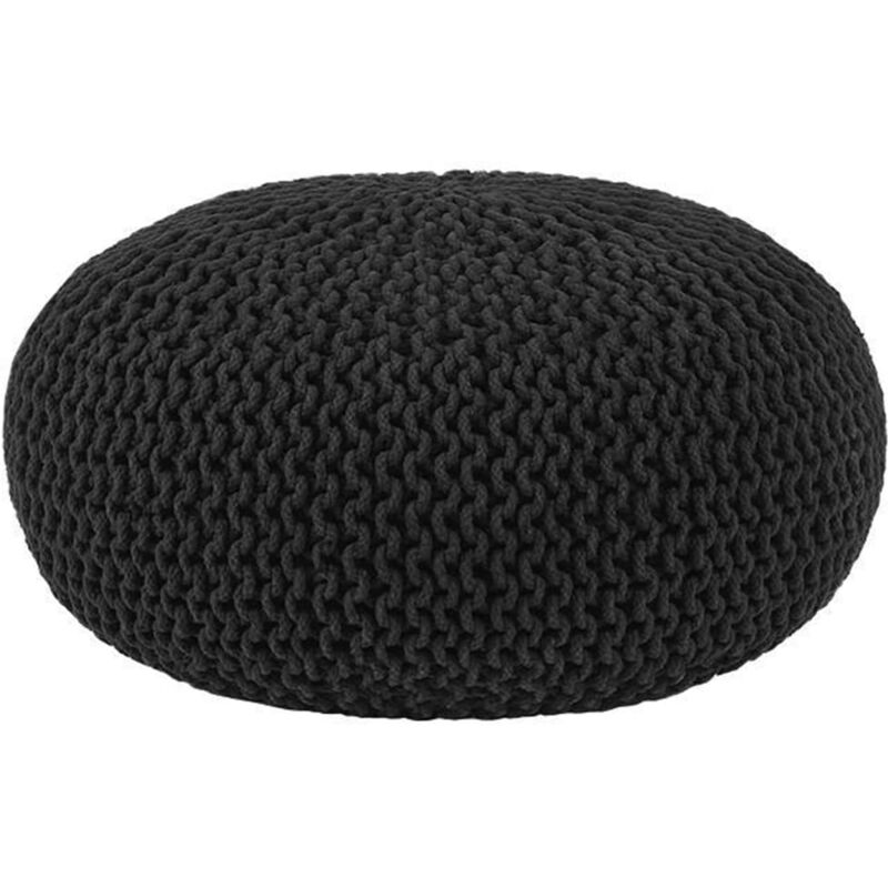 

Puf de punto de algodón L negro - Negro - Label51