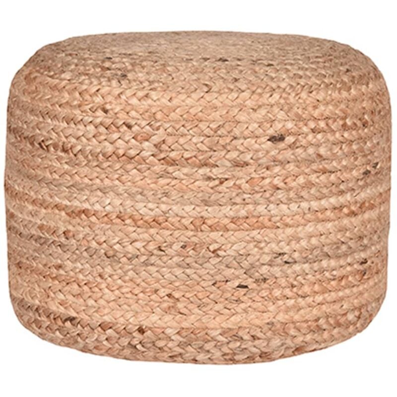 

Puf trenzado yute natural - Marrón - Label51