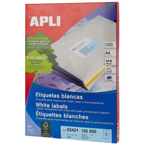 Labels Round corners 99.1 x 93.1mm etiqueta autoadhesiva Blanco 600 pieza(s)