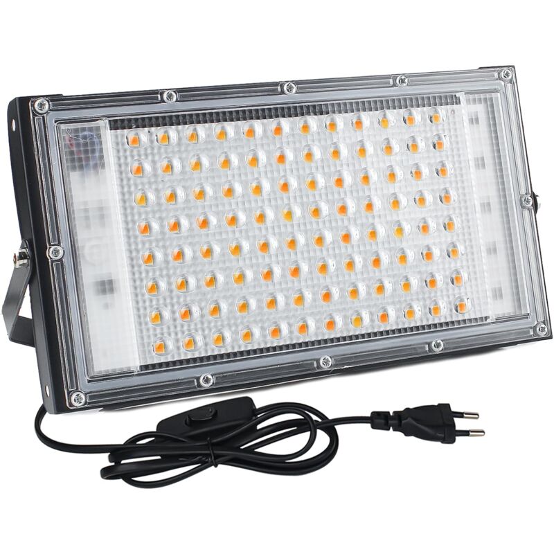 100W Projecteur led Exterieur, Spot led Extérieur 10000LM Superlumineux, 3000K Blanc Chaud, IP65 étanche Eclairage de Sécurité pour