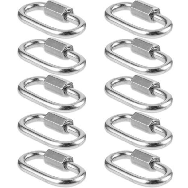Xisrens Lablanc – 10er-pack Kleine, Robuste M3.5-karabiner Aus Edelstahl Mit Schraubklemmen Für Camping, Wandern Und Hängematten