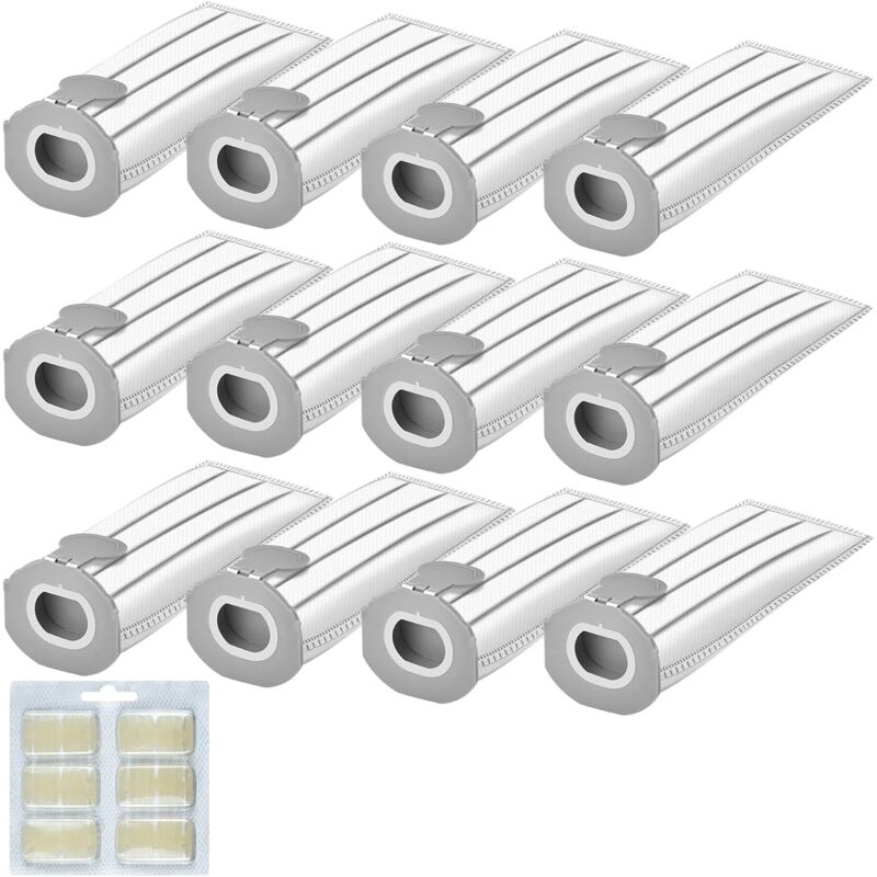 12 Sac Aspirateur Compatible pour Vorwerks Kobold VK7 FP7 Sac Aspirateur KoboldVK7 Sacs pour Aspirateurs Sac Aspirateur Vorwerks VK7 en Microfibre