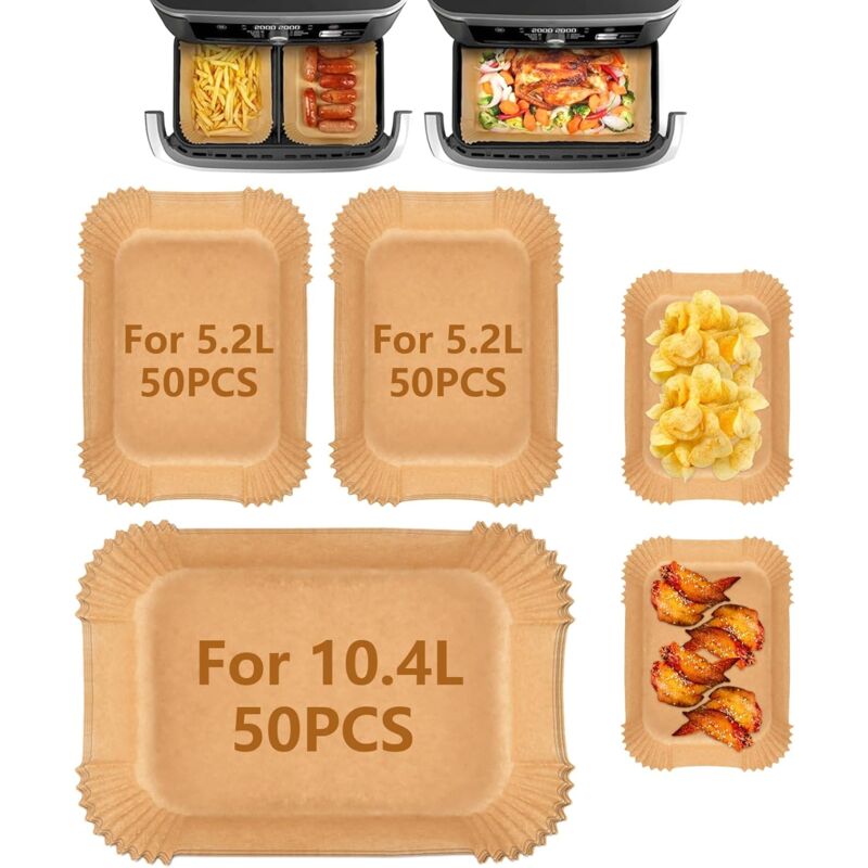 Lablanc - 150 Pièces Papier Cuisson Air Fryer Ninja 10.4L,Papier Cuisson pour Ninja Foodi Flex Air Fryer AF500EU,Papier Friteuse Jetable Pour Ninja