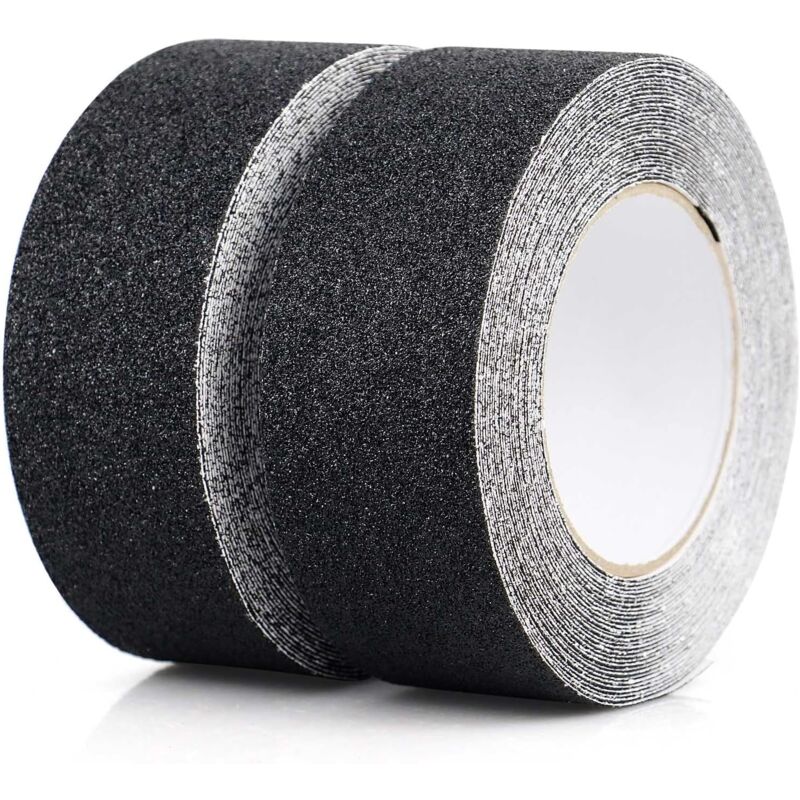 2 Pack Ruban antidérapant, Bandes antidérapantes avec Ruban adhésif antidérapant pour escaliers, marches, revêtements de Sol, Ruban antidérapant