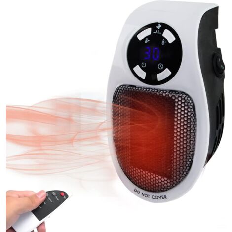 Chauffage D'appoint Soufflant 1300W PTC - 2 Vitesses, Silencieux, Sécurisé (surchauffe, Basculement)
