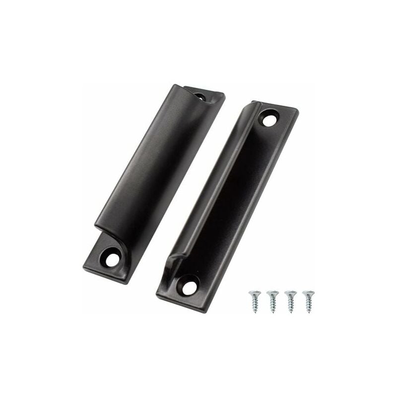 2 Pieces Sliding Door Handle, Aluminum Furniture Handle, Black Kitchen Cabinet Handle, Available for Balcony Doors, Sliding Doors, Drawers - Lablanc