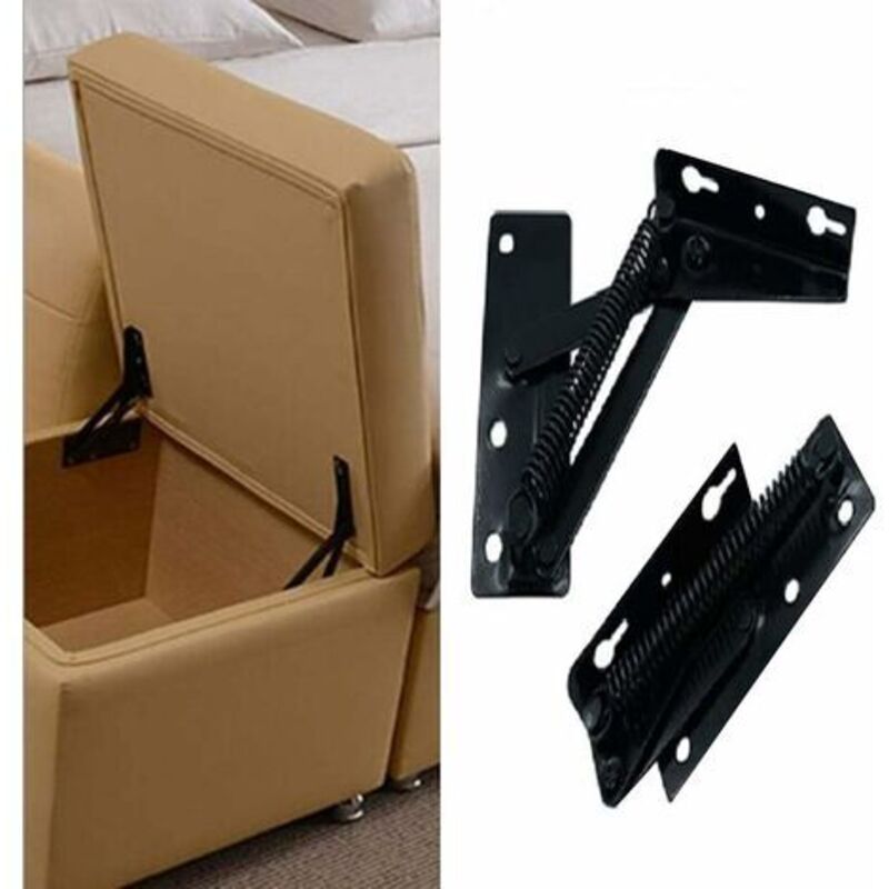 LaBlanc - 2 pièces support de levage pliable à 80 degrés, charnière à ressort noire largement utilisée dans l'ascenseur de charnière de canapé,