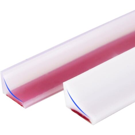 LaBlanc-200CM White Silicone Shower Barrier, Self-Adhesive Water Dam Shower Threshold, Italian Shower Anti-Overflow Bar, Foldable Shower Door Barrier Seal and Waterproof Retention