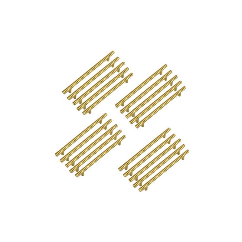 20pcs Poignée Meuble Dorée Poignée de Meuble Cuisine 128mm Poignee Laiton Poignée Tiroir Laiton Poignee Cuisine en Acier Inoxydable - Lablanc