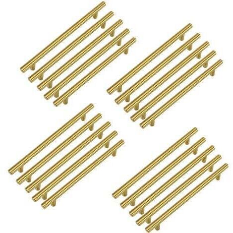 LaBlanc – 20pcs Poignée Meuble Dorée Poignée de Meuble Cuisine 128mm Poignee Laiton Poignée Tiroir Laiton Poignee Cuisine en Acier Inoxydable