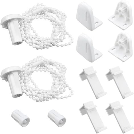 LaBlanc - 2er Set Zubehör für Rollos (17 mm/PVC/ohne Bohren) Befestigung für Rollo für Fenster, Rollo, Rollo etc