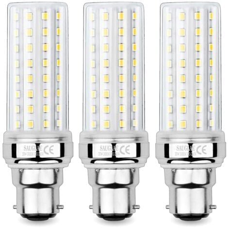 LaBlanc – 3 Pièces Ampoules de Maïs LED 20W, Équivalent 150W Ampoule Incandescente, 2300LM, 3000K Blanc Chaud, Ampoules à B22 Baïonnette