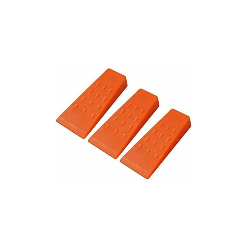 Lablanc - 3 pièces Coins, coins d'abattage forestier 140 mm en plastique ABS,Cale Dabattage pour l'Abattage Contrôlé des Arbres(Orange)