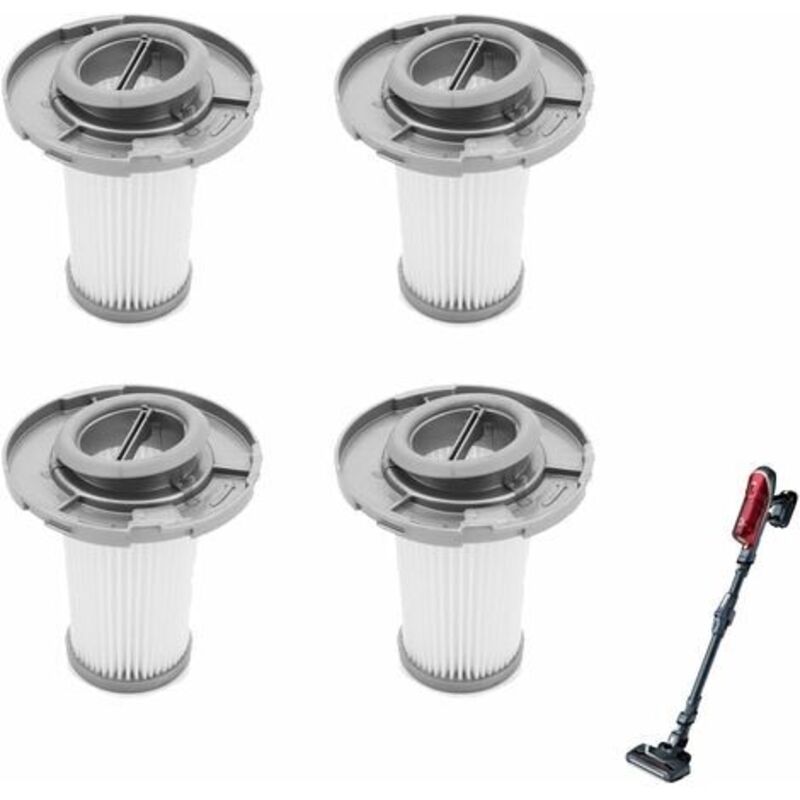 Lablanc - 4 x Filtres Rowenta X-Force Flex 8.60, Filtre pour aspirateur Rowenta ZR009005