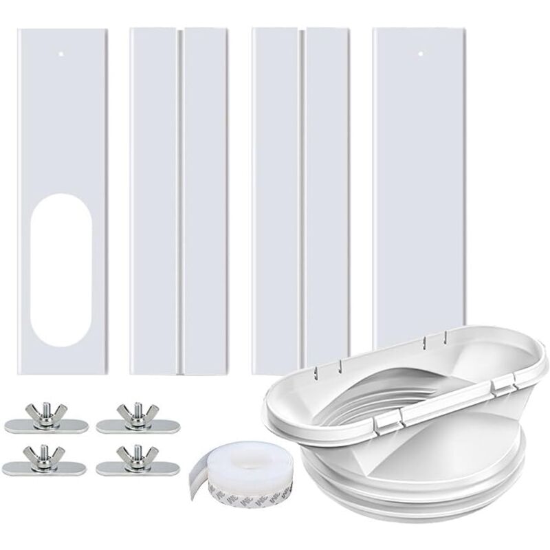 4PCS Kit Calfeutrage Climatiseur Mobile, 130&150mm Universel Kit Fenêtre Climatiseur Mobile, Joint de Fenêtre Climatisation, Joint de Porte Fenêtre