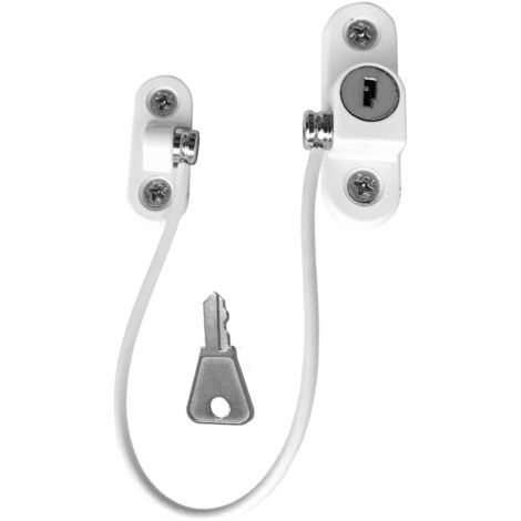 LaBlanc - 4PCS Security Window Door Restrictor Safety Lock Heavy Duty Cable and Key Lock for Baby Child and Cat