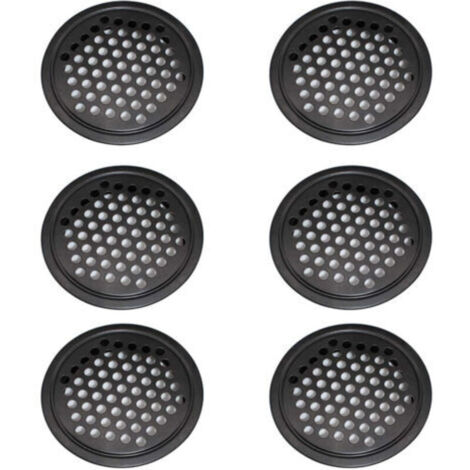 LaBlanc - 6 Pièces Grille de Ventilation en Acier Inoxydable,Grille aération,Grille de Ventilation L'armoire- 60 mm Grille Ventilation Ronde Peut être Utilisé Dans Cuisine Meubles bouche aération inox