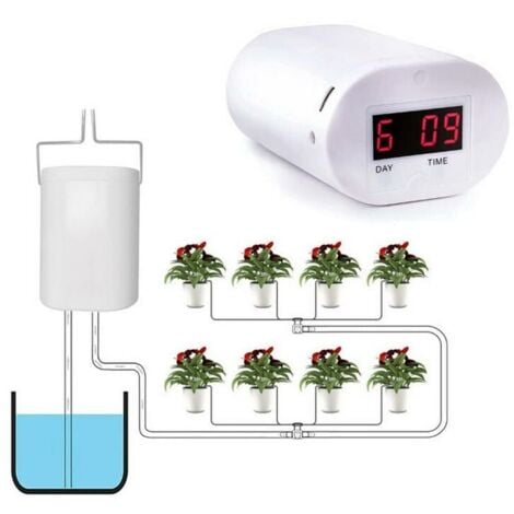 LaBlanc – 8 Head Automatic Watering Pump Controller Flowers Plants Home Sprinkler Drip Irrigation Device Pump Timer System Garden Tool