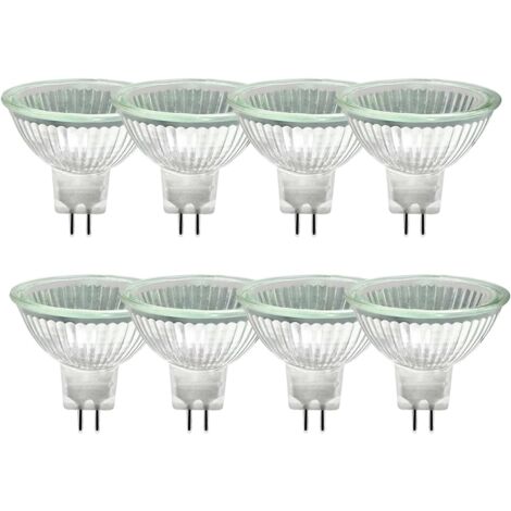 LaBlanc - 8 Stück MR16 Halogenlampen, 12V 20W Halogenlampen, GU5.3 Halogenlampen, dimmbar, MR16 2700K warmweißer Halogenstrahler, 280LM Halogenreflektor Deckenlampen