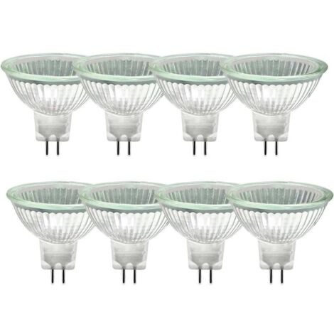 LaBlanc – 8er-Pack MR16-Halogenlampen, 12 V, 20 W, GU5.3-Fassung, dimmbar, MR16-Halogenstrahler, 2700 K warmweiß, 280 lm Halogen-Reflektor-Deckenleuchten