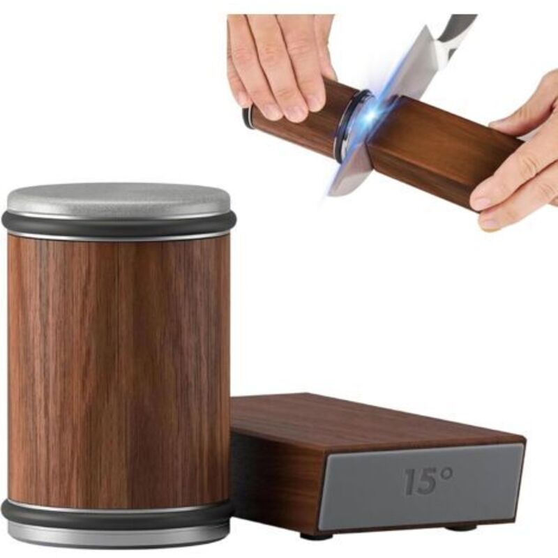 Lablanc - Aiguiseur de Couteaux à Roulettes, Avec Un Diamant Industriel De 15 Et 20 Degrés Pour L'affûtage Des Couteaux, Système d'affûtage des