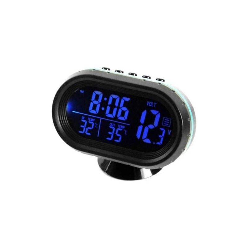 Image of Autothermometer, digitale elektronische Uhr, Autofahrzeuge, Dual-Temperatur-Voltmeter - Lablanc
