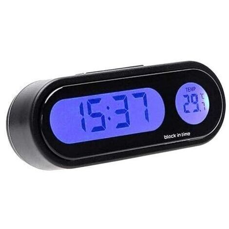 LaBlanc - Autouhr mit Thermometer, Autouhr mit Temperaturanzeige für das Armaturenbrett