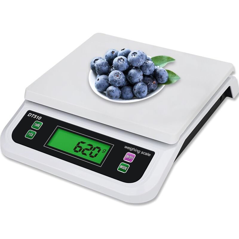 Balance de Cuisine 30kg/1g con Funzione pcs contapezzi e Tare bilancia cucina digitale, Per Panifici e Mense pasticceria bilancia professionale per