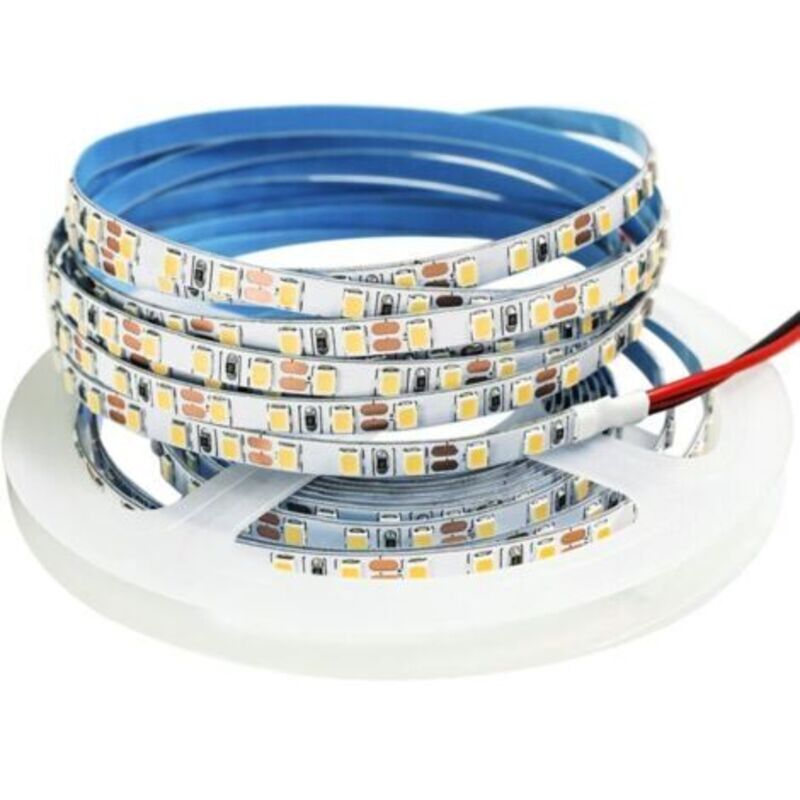 Bande led 12V, 1cm de large, Bande led 3000K 5M Blanc Chaud 2835 IP65 120 LEDs/M, Total 600LEDs Bande Lumineuse led pourChambre, Décoration de