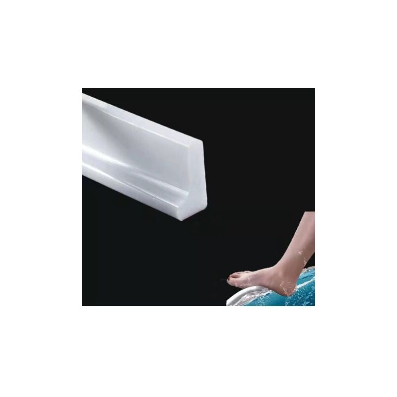 Barrière d'eau en silicone pour seuil de douche de 2 m/78 pouces, barrière d'eau pour sol de pièce humide, barrage d'eau de salle de bain, bande