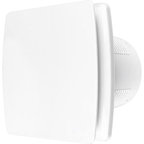 LaBlanc - Bathroom Extractor 100mm Fan Timer With Humidity Sensor and Non-Return Valve 95m³, Silent Air Extractor for Bathroom, Kitchen, Office, WC, White, IPX4