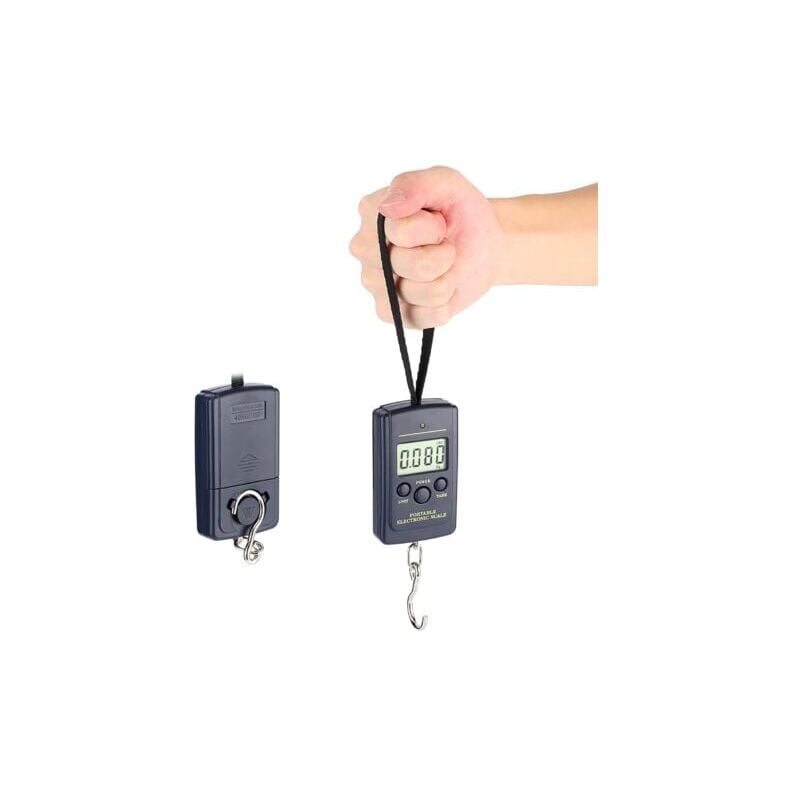 Image of Lablanc - Bilancia elettronica di precisione multifunzionale da 40 kg, bilancia digitale sospesa, bilancia pesa-valigie, bilancia portatile lcd