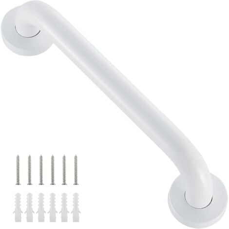 ROSEMARY LaBlanc - Blanc 500mm,Barre d'Appui Douche , Poignée de Douche de Sécurité, Barre d'Appui WC Handicapé, Barre de Soutien pour Toilette, Barre de Maintien Douche et WC