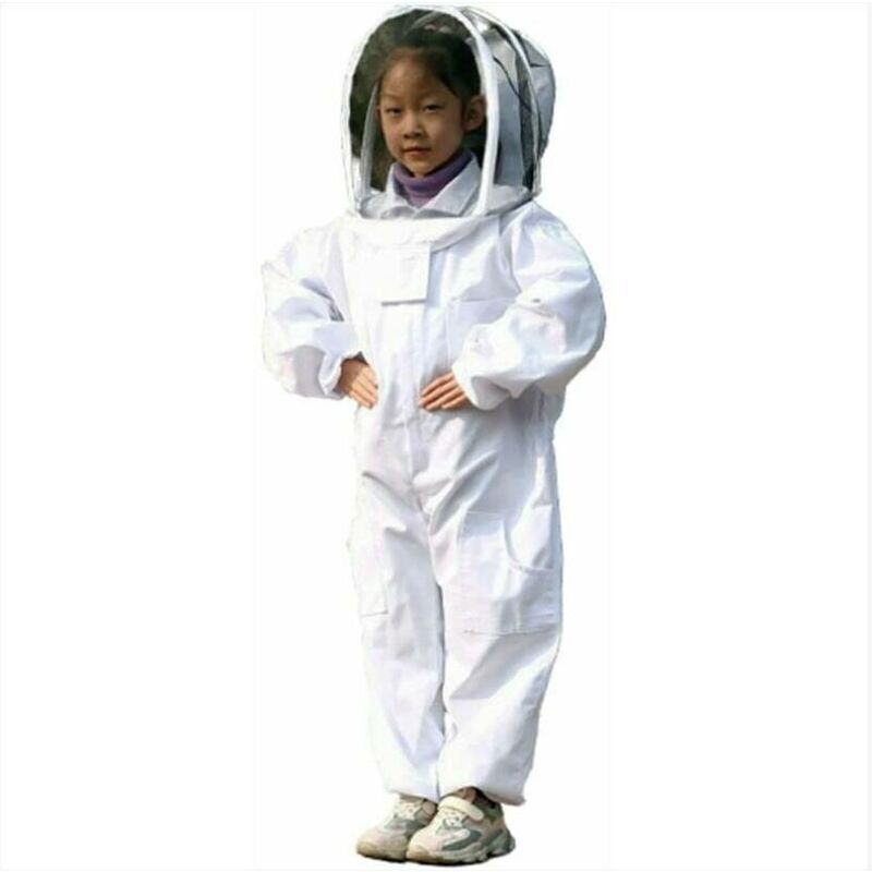 Lablanc - Blanc Vêtements D'apiculture - Vêtements d'apiculture protecteurs pour enfants - coton à Manches Longues, Protection De L'enfant - m 1,2