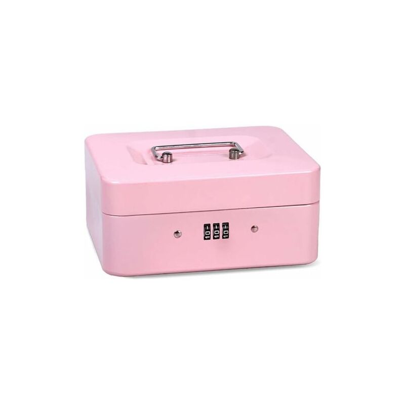 Lablanc - Boîte Sécurité Verrouillable en Acier, Coffre de Sécurité Mini Portable, Mini Coffre-Fort de Sécurité Portable en Acier, pour Argent en