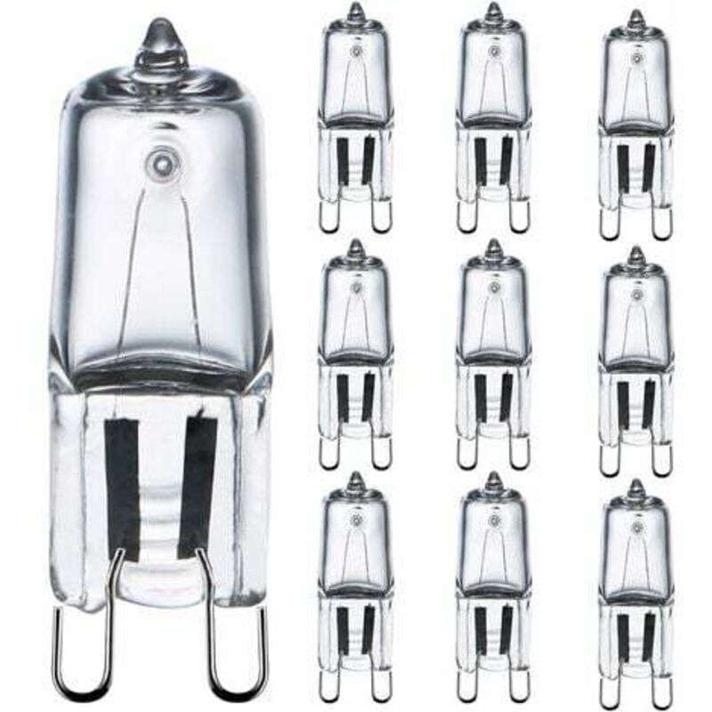 LaBlanc - Bombilla G9 de 42 W (44 W), regulable, luz blanca cálida de 2800 K, halógena para iluminación interior, 230 V, cápsula G9, paquete de 10
