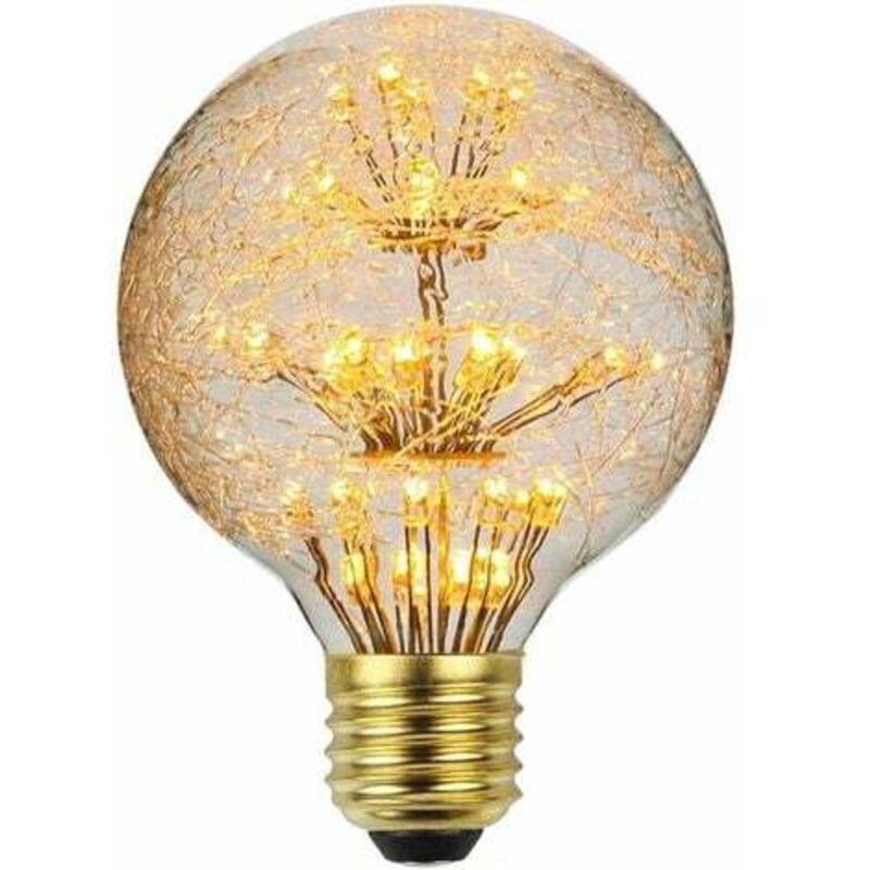 Lablanc - Bombilla led vintage rgb, bombilla Edison de fuegos artificiales, 3 w, 220/240 v, E27, bombilla decorativa (G80) [Clase energética g]