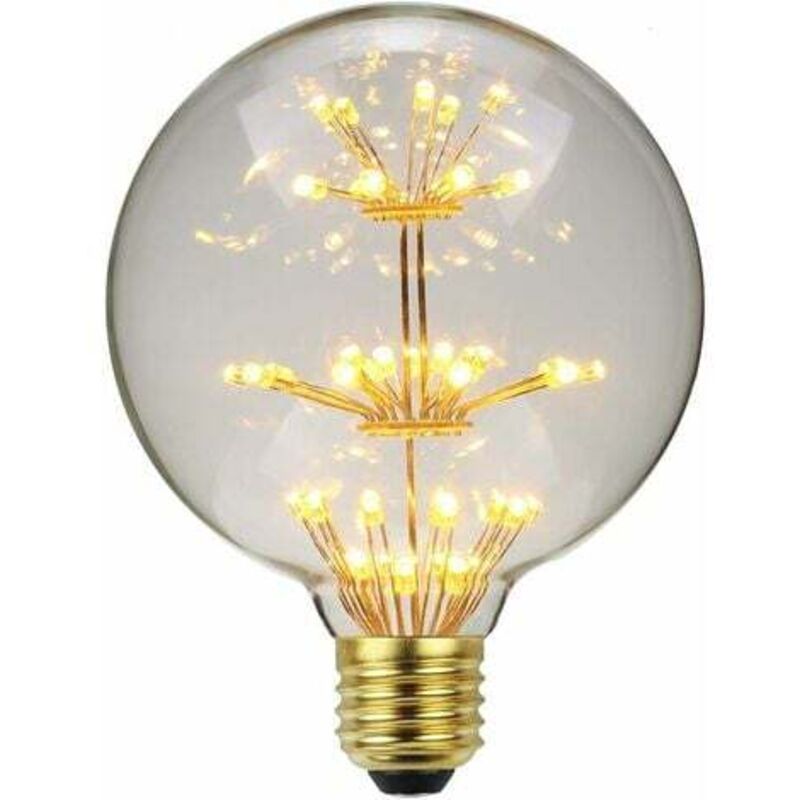 Lablanc - Bombilla led vintage rgb, bombilla Edison de fuegos artificiales, 3 w, 220/240 v, E27, bombilla decorativa (G95) [Clase energética g]