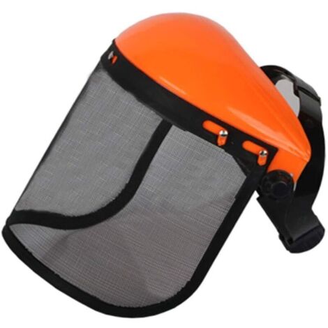 LaBlanc Casque de sécurité en Maille, Chapeau de Casque de sécurité avec visière en Maille intégrale pour la Protection forestière de débroussailleuse forestière Casque de Tondeuse à Mailles