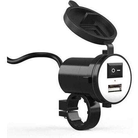 LaBlanc - Chargeur Usb Moto éTanche 12v,Support De Guidon Moto Universel Chargeur Moto Usb éTanche Charge Moto Rapide 5v/2.1a Pour Le Chargement De Gps, Chargeur De TéLéPhone Portable